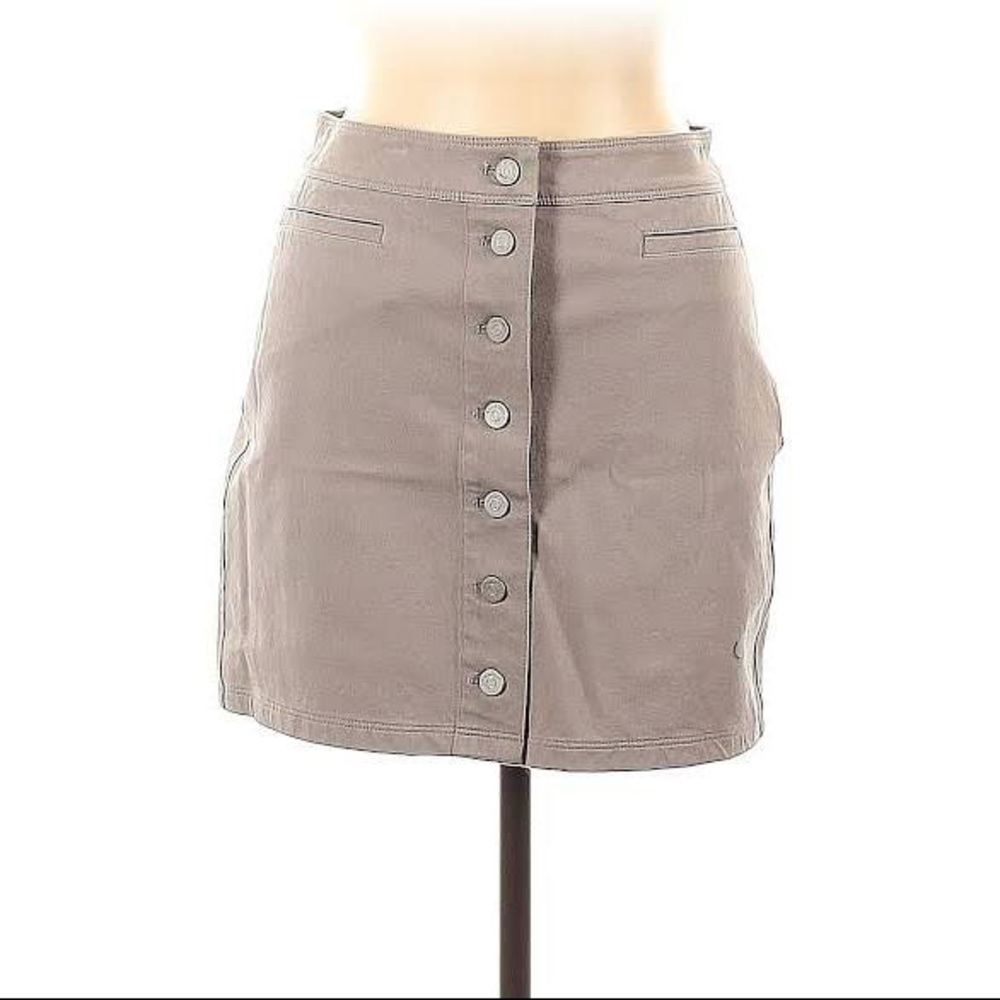 Aritzia Wilfred Free Denim Mini Skirt Tan
